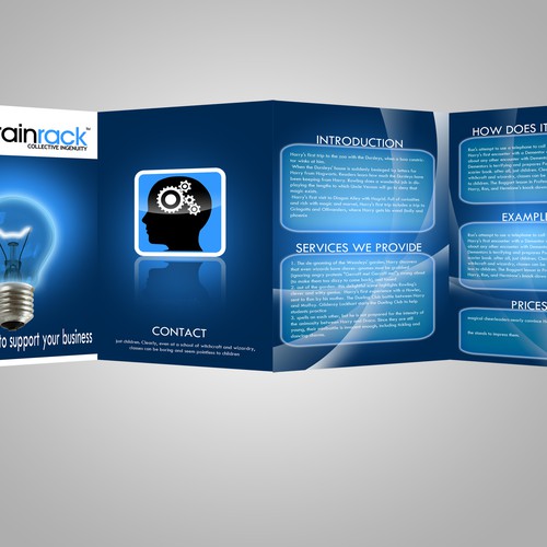 Brochure design for Startup Business: An online Think-Tank Diseño de alexandar26