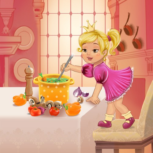 "Princess Soup" children's book cover design Design by Britany