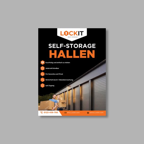 Gestalte ein Flyer Design für Selfstorage Hallen Design by Creative Milan ❤️