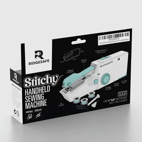 Create Packaging for Moden Handheld Sewing Machine Design by Dem Ro