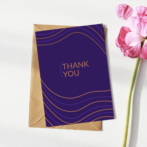 Thank you card design Design réalisé par Hanifa design