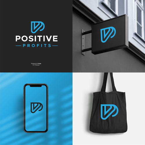 Positive Profits Logo Design by casign