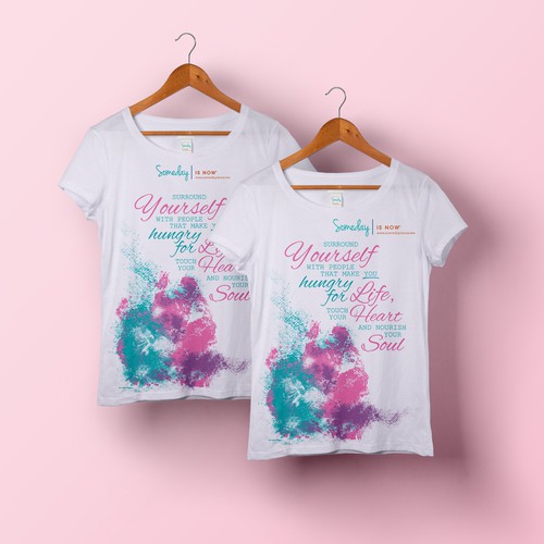 Design by ArtC.ore Design titled "Feminine Tee Shirt With Inspirational Quote For New Apparel Company"