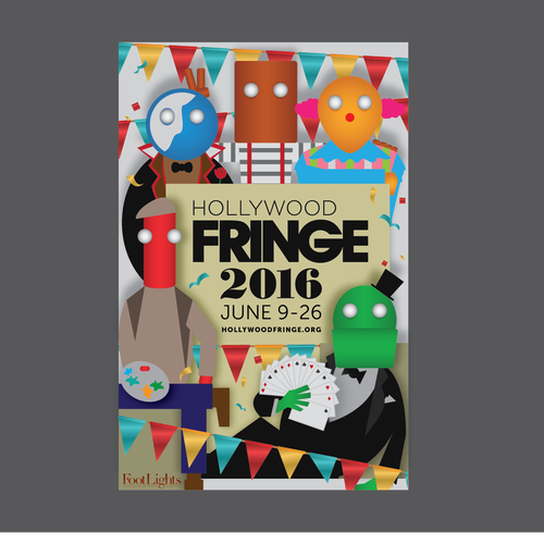 Guide Cover for the 2016 Hollywood Fringe Festival Design by Anomalous