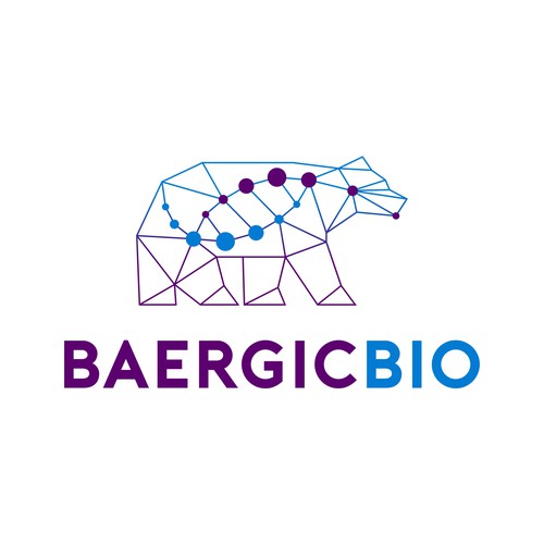 Design a biotech company logo including imagery of a bear. Design by idekumanson