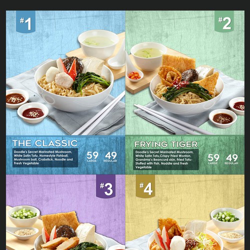 Menu Board Design for Modern and Hip Noodle Bar Design by Jhess331 Design