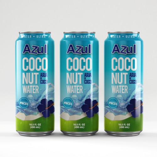 HELP CREATE A COCONUT WATER LABEL PART OF COCONUT WATER LINEUP 100% COCONUT WATER Diseño de creationMB