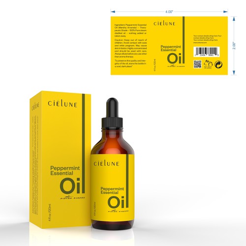 Create a Simple Brand Packaging for Pure Essential Oil Company Diseño de Imee008