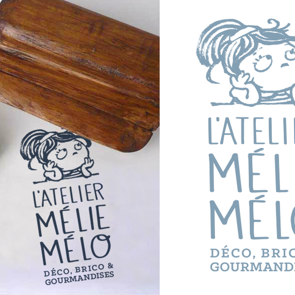 Design by Pac-Pac titled "Créer un logo pour L'Atelier Méli-mélo : déco, brico et gourmandises"