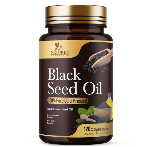 Natural Black Seed Oil Design Needed for Nature's Nutrition Design by UnderTheSea™