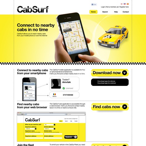 Online Taxi reservation service needs outstanding design デザイン by elasticplastic