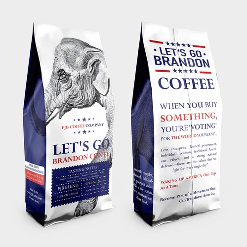 Coffee Bag design that appeals to "Let's Go Brandon" Coffee Drinkers Design réalisé par CUPEDIUM