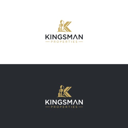 Kingsman Properties logo Design by ArtByShahnaz™