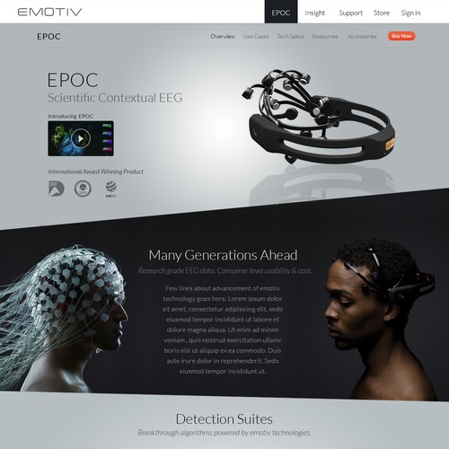 Redesign website for International Award Winning EEG system Design by Crenovates