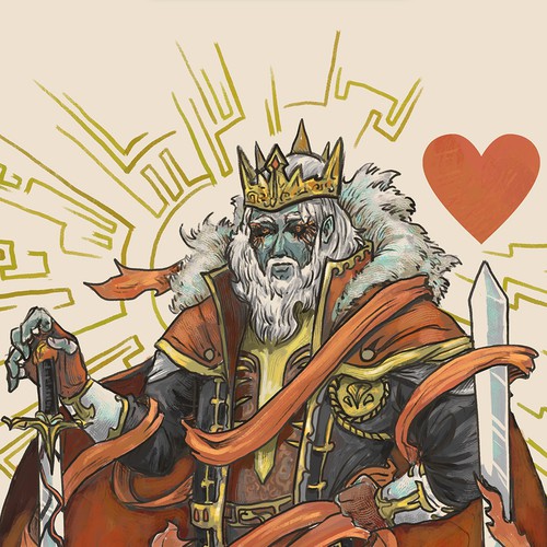 We want your artistic take on the King of Hearts playing card Ontwerp door -Z-