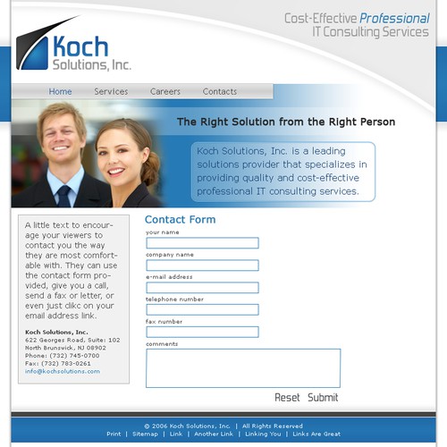 $500.00 Website template (Design only) Design by tammyhart