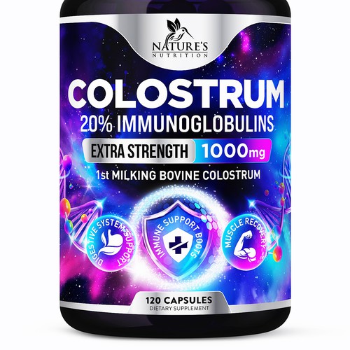 Powerful, Colostrum Design Needed for Nature's Nutrition Design by FreshApple@Michelle