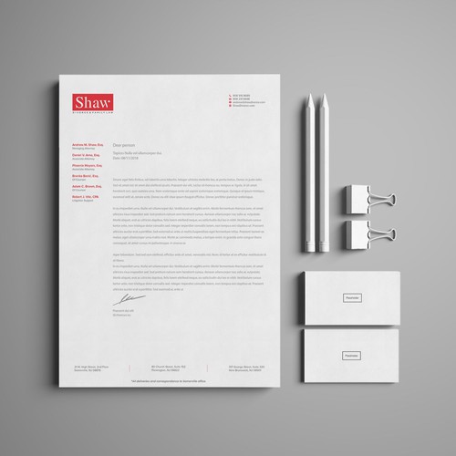 Letterhead for Divorce & Family Law Firm; Modern, Minimalist, Conservative Design Design by Felix SH