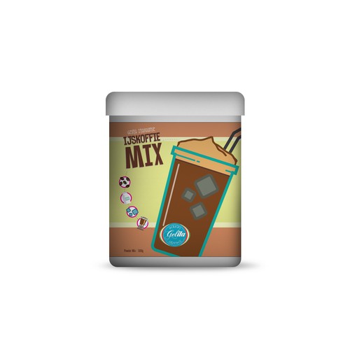 Italian Ice Coffee mix @ home  Label Design by PCab Designs