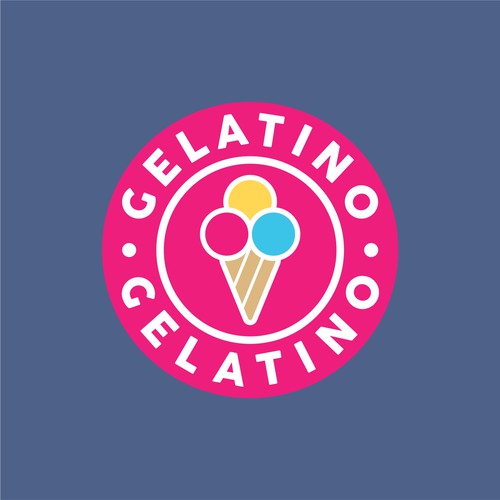 Diseño de We need a creative interesting logo for gelato shop "Gelatino" de rocketstudio