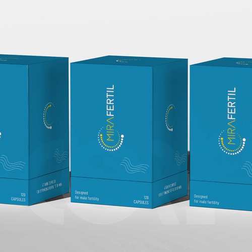 a box for male reproductive supplement improves sperm quality that look professional yet luxurious Design by Surendra Rathor