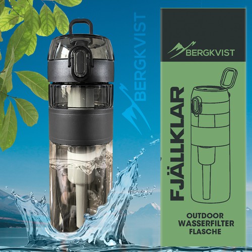 [HOT] - LONG TERM - Packaging Design for Outdoor Water Filter Bottle 500ml Design by SusanWeiss