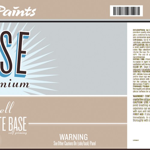 Design a new Paint Can label for a Premium Paint! Réalisé par Angry Bear Press