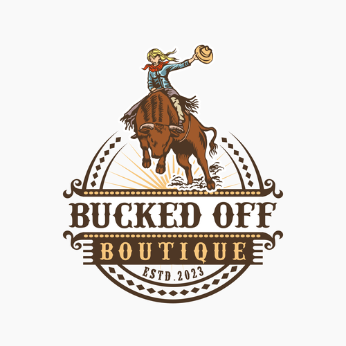 Western logo for a high end western Boutique Design by Rziko1