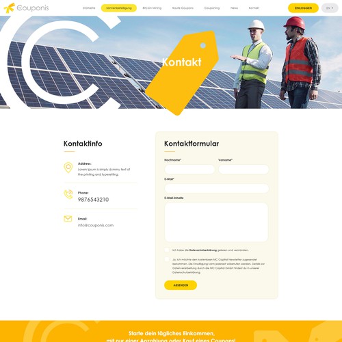 Web page design contest entry by Steve Sen ⚡️⚡️