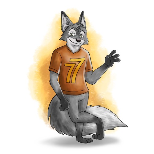 "silver fox 77" (cartoon/comic style) for our new website Design by Heyjuly