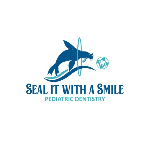 Modern and fun seal logo & branding package for new pediatric dentist! Diseño de nik007