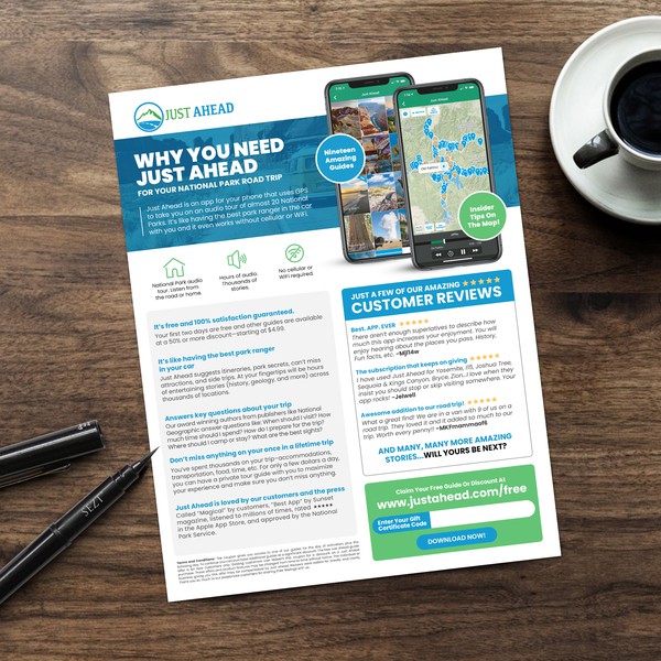 Just Ahead flyer re-design