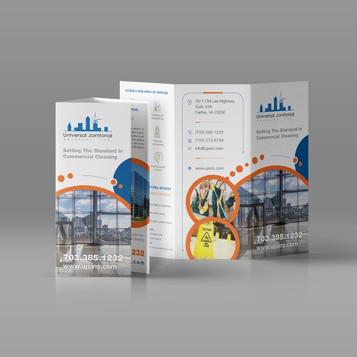 Brochure for an established commercial cleaning business Design by sabby.thur