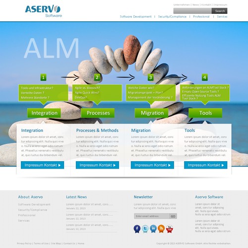 Web page design contest entry by kavish