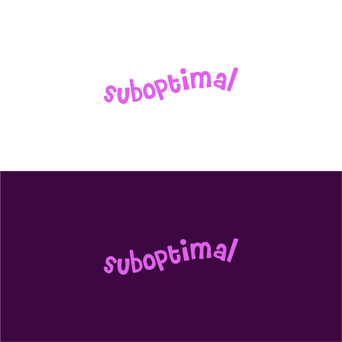 Logo design for a substack/newsletter: "suboptimal" Design by hoGETz