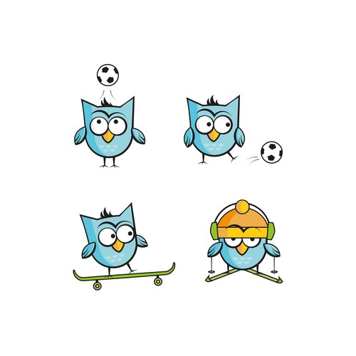Create an adorable owl mascot for our daycare centers. Design by annnko