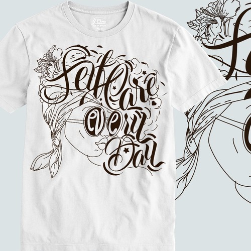 T-shirt Collection Self Care Theme For Women of Color - 4 Winning Designs