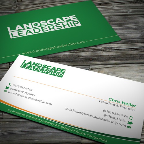New BUSINESS CARD needed for Landscape Leadership--an inbound marketing agency Réalisé par conceptu