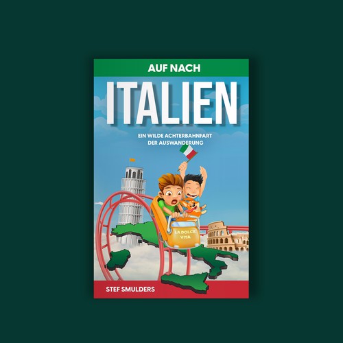 Funny Book Cover Illustration about Italy Design by Alem Duran