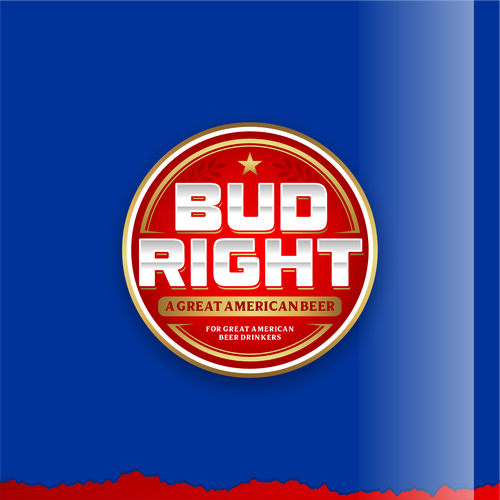 Bud Right.  The great new American Beer for good ol' fashioned American beer drinkers. Design by Voos Studio