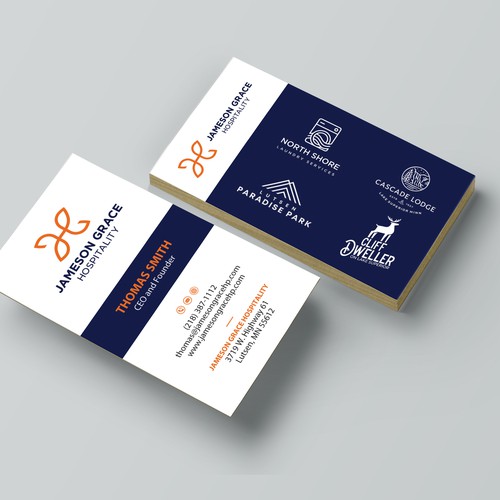 Design Create a modern and clean business card for a parent company with 4 subsidiaries por Rskylight