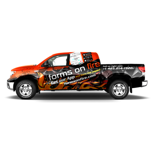 Toyota Tundra Wrap - Forms On Fire! Design by Artpaper ✪