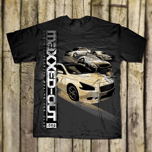 T-shirt design for car club (LOGO PROVIDED) Design réalisé par Mothrich