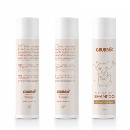 Design label for dog shampoo Design by intanamir