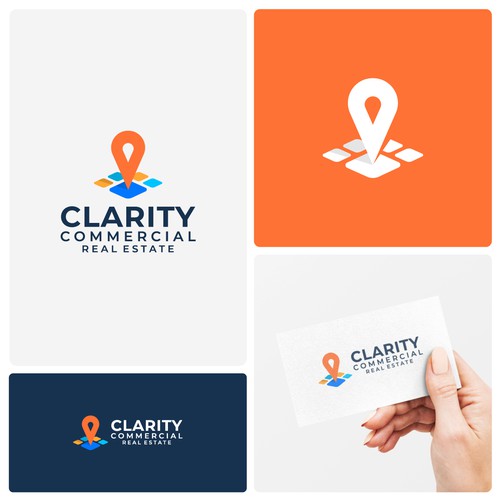 Logo + Brand Guide for Clarity Commercial Real Estate Design by Oranye Putih