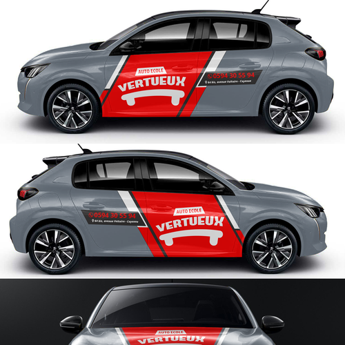 Simple Classy car design for a company that teach people how to drive Design by theANUNGs