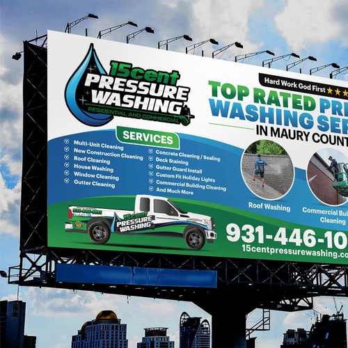 Modern Pressure Washing Billboard Design by SoftSkills