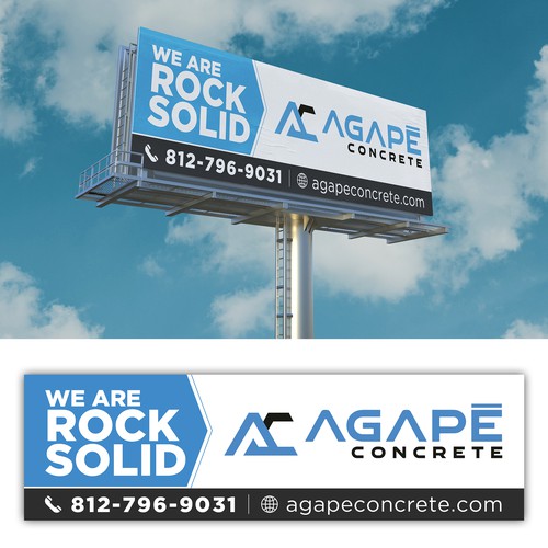 AN AMAZING CONCRETE COMPANY BILLBOARD NEEDED Aprox 14’ tall and 48’ wide Design by Besties