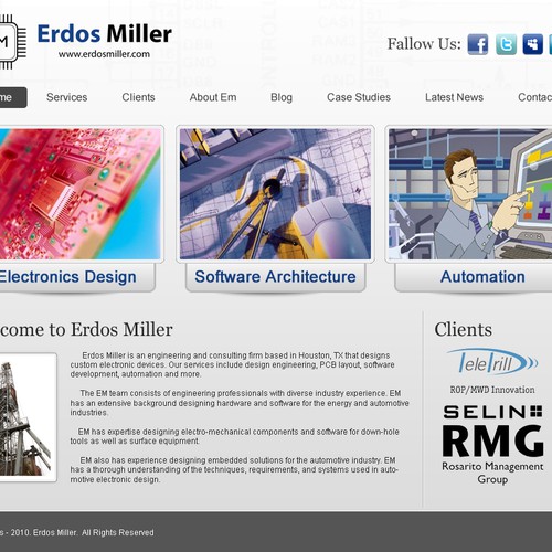 Wordpress Design for Unconventional Engineering Firm Design by Best Designs Only