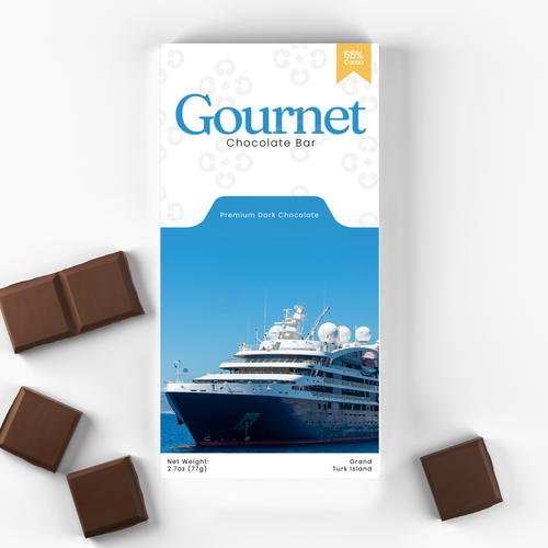 Chocolate Bar Wrapper for Cruiseline Design by Bonographic